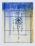 Hermann Nitsch, Unterirdische Theateranlage, 2003, Vernis mou Strichätzradierung, handkoloriert; gerahmt