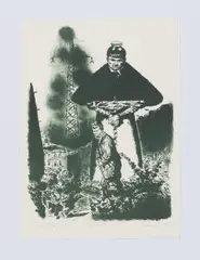 Neo Rauch, Obhut, 2011, Tuschelithografie auf Bütten