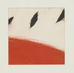 Birgit Sauer, Ikon, 1996, Kaltnadelradierung auf Büttenpapier; gerahmt