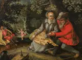 David Vinckboons, Elderly man and young lady as lovers (allegory of love), c. 1630, oil on panel