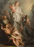 Theodor van Thulden, Glorification of Mary, 1663, oil on canvas
