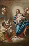 Ludovico Mazzanti, Madonna with child surrounded by angels, c. 1725-50, oil on canvas
