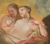 Pietro Liberi, Two nymphs, oil on canvas; unframed