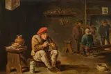 David Teniers the Younger, Peasants smoking pipes in the tavern, oil on panel