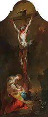 Franz Anton Maulbertsch, Crucifixion with Mary Magdalene, oil on canvas