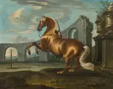 Johann P. Leopold Axtmann, Horse in Levade, c. 1730, oil on canvas