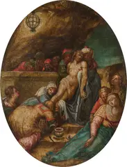 Denys Calvaert, Entombment of Christ, oil on copper