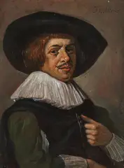 Frans Hals, Male portrait, oil on copper