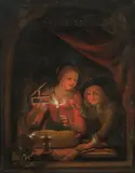 Gerard Dou, The mousetrap, c. 1680/90, oil on copper