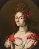 Portrait of a woman by called Il Baciccio Giovanni Battista Gaulli, c. 1690, oil on canvas; unframed, sold Jul 2021