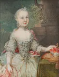 Lorenz von Sandrart, Portrait of Electress Elisabeth Augusta von der Pfalz (1721-1794), miniature painting on ivory
