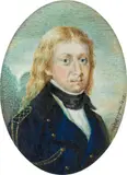 Franziska Schöpfer, Portrait of a gentleman in naval uniform, 1803, miniature painting on ivory