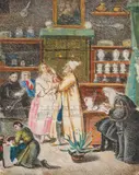 Pietro Longhi, The pharmacist, miniature painting on ivory