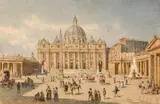Franz Alt, Rome, St. Peter's square with St. Peter's basilica