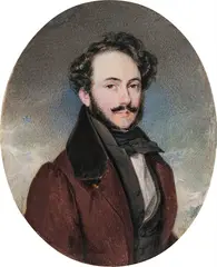 Moritz Michael Daffinger, Portrait of a man, watercolour on ivory