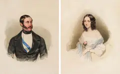 Karl von Saar, Portrait of a lady and a gentleman (pair), 1842, watercolour on paper