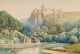 Vincenz Havlicek, Rosenburg in the Kamptal, watercolour on paper