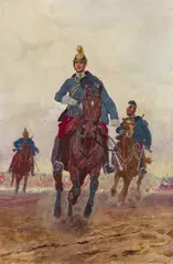 Ludwig Koch, Riding dragoons, 1922, oil on canvas