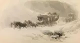 Edward Theodore Compton, Horse-drawn carriage in a blizzard near Simplon