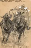 Ludwig Koch, Soldiers riding, 1916, pencil, India ink, heightened with white on paper