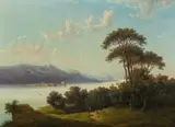 Friedrich Otto Georgi, Lago Maggiore with Isola Bella, 1863, oil on canvas