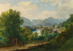 Thomas Ender, View of Bad Ischl, c. 1828, oil on canvas