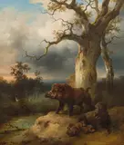 Friedrich Gauermann, Boar family