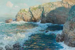 Alfred Zoff, Rocky coast near Capri, c. 1896, oil on canvas