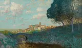 Alfred Zoff, Italian village landscape