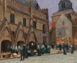 Alfred Zoff, Market day in Nieuport