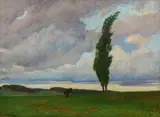 Constantin Damianos, Herbststurm" (storm in autumn), 1926, oil on canvas