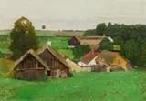 Ferdinand Brunner, Farmsteads, 1901, oil on panel