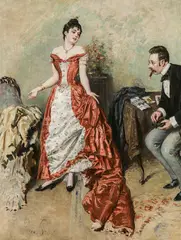 Emanuel Spitzer, The new robe, oil on canvas
