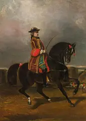 Alfred de Dreux, Cavalier on horseback, oil on canvas