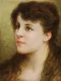 Gabriel von Max, Portrait of a girl, oil on panel