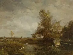 Emil Jakob Schindler, Partie aus Zütphen ("Erinnerung an Holland"), 1882, oil on canvas