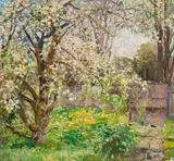 Marie Egner, Blooming garden in Nussdorf