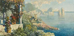 Josef Stoitzner, Sea view in Capri, 1923, oil on canvas