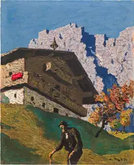 Alfons Walde, Herbst in Tirol, 1945, oil on cardboard