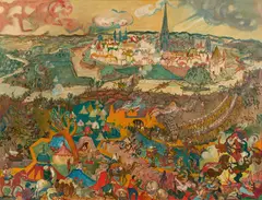 Oskar Laske, Die Türken vor Wien, 1922, tempera on canvas