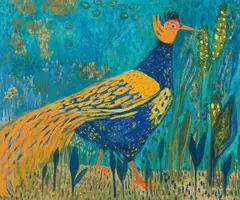 Gerhild Diesner, Ohrenfasan, 1974, oil on canvas