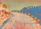 Ernst Nepo, Way to Serrada, 1916, wax crayon on paper