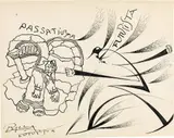 Giacomo Balla, Study for Pugno di Boccioni (Boccionis Faust), c. 1916, India ink on paper; unframed