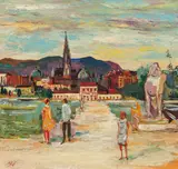 Otto Rudolf Schatz, View of Vienna from Belvedere Palace