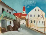 Josef Dobrowsky, Village in winter (Ybbs)
