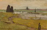 Josef Stoitzner, Dutch landscape, c. 1923, oil on cardboard