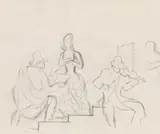 Wilhelm Thöny, Sketch for "Die Schönen Künste", (Triptych "Die Künste: Das Konzert")