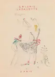 Wilhelm Thöny, Galerie Lafayette, Paris, c. 1936, pencil, watercolour on paper