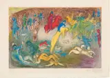The abduction of Chloe (from Daphnis & Chloe) by Marc Chagall, 1961, colour lithograph on Vélin d'Arches, sold Jul 2021