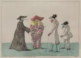 Paul Flora, Ein Pestdoktor, ein Harlekin, Monsieur Corbeau und Signore Corvo